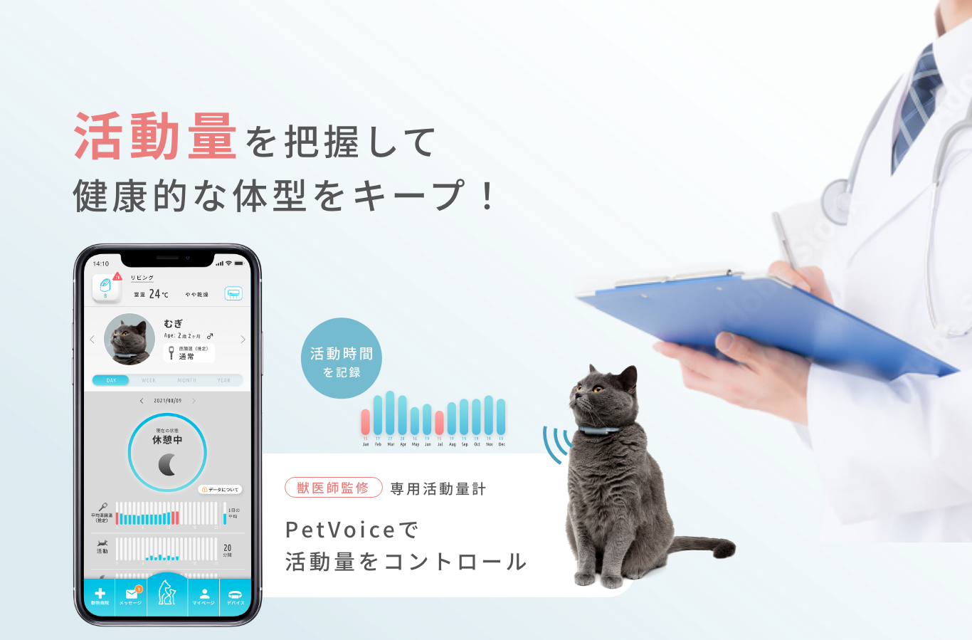 活動量を把握して健康的な体型をキープ!