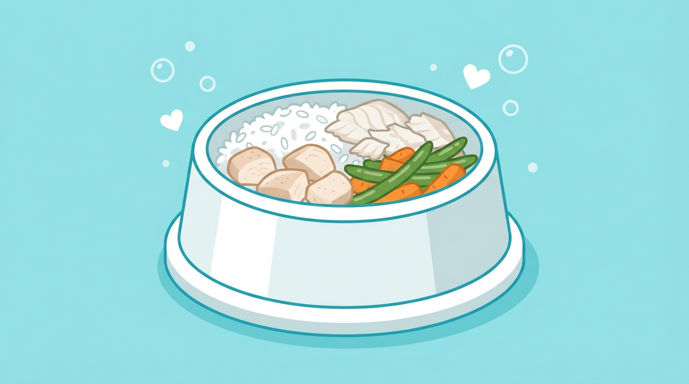 犬にとって危険な高脂肪食品のイラスト